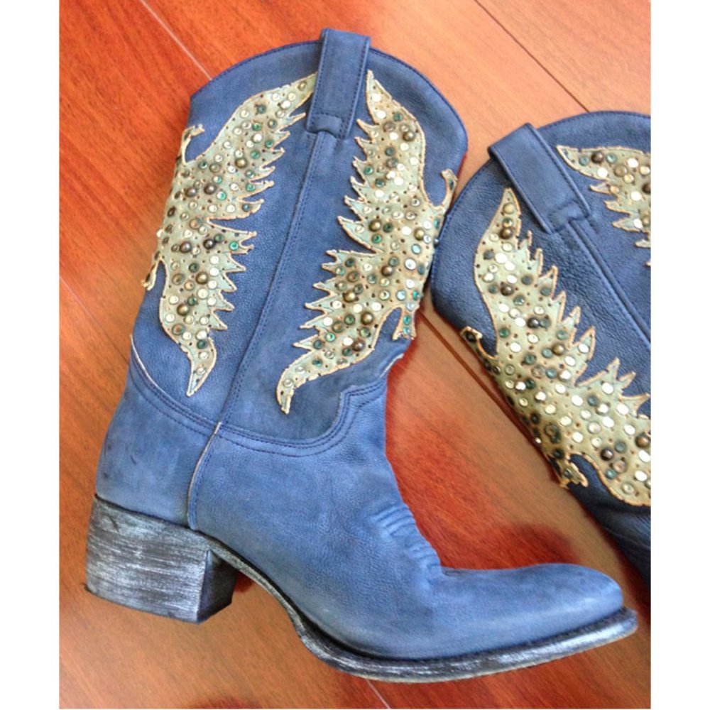 Leather Sendra western biker boots new